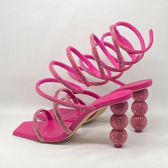 Cult Gaia Lislie Crystal Wrap Sandals size 39 - Picture 8 of 14